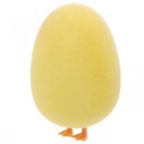 Uovo di Pasqua con le gambe decorazione gialla figura Decorazione pasquale H13cm 4 pezzi