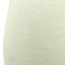 Prodotto Uovo di Pasqua grande crema decorativo uovo floccato decorazione vetrina 40 cm
