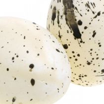 Uovo decorativo con piuma Uova di Pasqua artificiali Decorazione pasquale H6cm 6 pezzi
