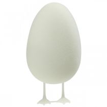 Prodotto Uovo decorativo con gambe Bianco d&#39;uovo di Pasqua Decorazione da tavola Figura di Pasqua H25cm