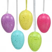 Uovo di Pasqua da appendere Uovo di plastica colori assortiti H6cm 12 pezzi