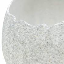 Fioriera guscio d&#39;uovo decorazione pasquale decorazione uovo argento H11cm 4 pezzi