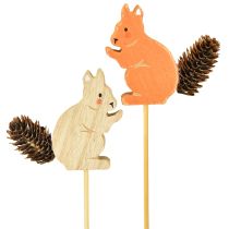 Prodotto Tappi decorativi in legno a forma di scoiattolo, 9×8×1,5 cm, 12 pezzi
