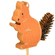 Prodotto Tappi decorativi in legno a forma di scoiattolo, 9×8×1,5 cm, 12 pezzi