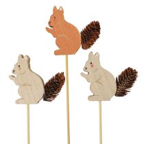 Prodotto Tappi decorativi per fiori scoiattolo in legno 9×8×1,5 cm 12 pz