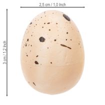 Prodotto Uova di Pasqua decorative con superficie screziata per composizioni primaverili, 3 cm, 24 pezzi