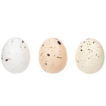 Prodotto Uova di Pasqua decorative con superficie screziata per composizioni primaverili, 3 cm, 24 pezzi