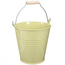 Prodotto Vaso da fiori in metallo a secchiello verde-giallo 26x22,5x23 cm 6 l