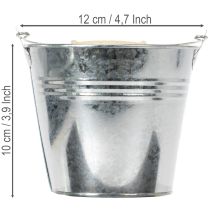 Prodotto Secchiello Ø12cm H10cm 8 pezzi. Zinco, lucido