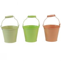Prodotto Secchiello con manico vaso primula metallo pastello 11,5×8,5 cm 8 pz