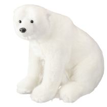 Prodotto Figure decorative di orso polare in piedi e seduto bianco 16/20 cm 3 pezzi