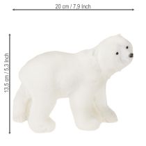 Prodotto Figure decorative di orso polare in piedi e seduto bianco 16/20 cm 3 pezzi