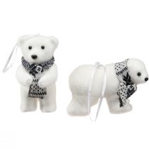 Prodotto Decorazione invernale da appendere a forma di orso polare, set di figurine 11×7 cm, 4 pezzi