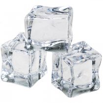 Cubetti di ghiaccio artificiali ghiaccio decorativo trasparente 2,5×3×2,5cm 12pz
