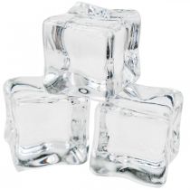 Cubetti di ghiaccio artificiale decorativi ghiaccio trasparente 2 cm 30 pz