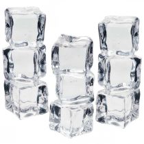 Decorazione per finestre con cubetti di ghiaccio artificiale 2 cm 20 pezzi