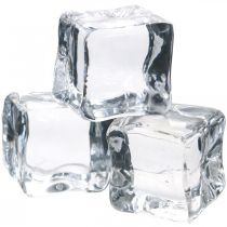 Decorazione per finestre con cubetti di ghiaccio artificiale 2 cm 20 pezzi