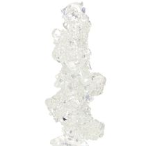 Prodotto Decorazione per albero di ghiaccioli con glitter, decorazione invernale 17,5 cm, 4 pezzi