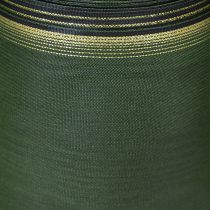 Prodotto Elegante nastro a ghirlanda in moiré, 175 mm, verde scuro con bordo perlato e trama in taffetà per occasioni festive.