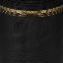 Prodotto Elegante nastro a corona moiré, 175 mm nero con bordo perlato e trama in taffetà, nastro decorativo per fiori funebri, nastro a fiocco, 25 m