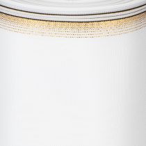 Prodotto Elegante nastro a ghirlanda moiré, 200 mm bianco con bordo perlato oro e finitura speciale, 25 m - Perfetto per decorazioni e celebrazioni