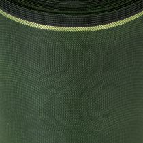 Prodotto Elegante nastro moiré verde per ghirlande con bordo dorato, 100 mm x 25 m, per composizioni floreali e decorazioni funebri.