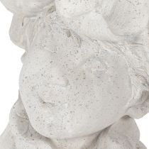 Prodotto Statuetta decorativa a forma di testa di gnomo per eleganti accenti da giardino e soggiorno, grigia, 30 cm