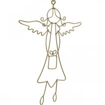 Ciondolo angelo Angelo natalizio figure in filo d&#39;oro 15 cm 6 pezzi
