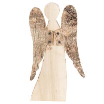 Prodotto Statuetta di angelo in legno con corteccia di betulla, 30 cm