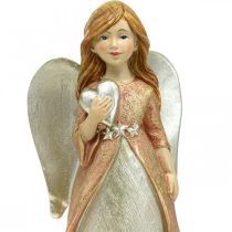Prodotto Figura angelo angelo custode Angelo di Natale con cuore H19cm 2pz