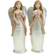Prodotto Figura angelo angelo custode Angelo di Natale con cuore H19cm 2pz