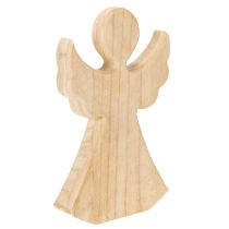 Prodotto Angelo decorativo in legno chiaro naturale, decorazione natalizia, 30 cm