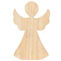 Prodotto Angelo decorativo in legno chiaro naturale, decorazione natalizia, 30 cm