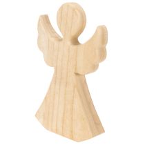 Prodotto Angelo decorativo in legno chiaro naturale, decorazione natalizia, 30 cm