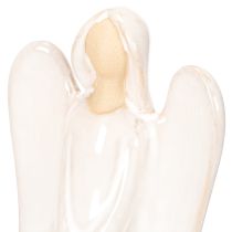 Prodotto Statuetta di angelo con decorazione a cuore, color bianco crema, 23 cm
