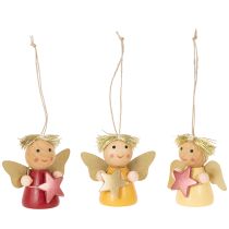 Prodotto Ciondolo decorativo a forma di angelo con stella, 5 cm, 9 pezzi