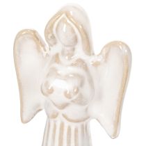 Prodotto Decorazione a forma di angelo in ciotola con piccola figura e portacandele rotondo da 10 cm, 3 pezzi