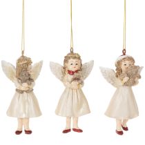 Prodotto Angeli decorativi per albero di Natale, stile vintage, 10 cm, 3 pezzi