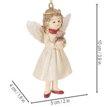 Prodotto Angeli decorativi per albero di Natale, stile vintage, 10 cm, 3 pezzi