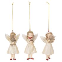 Prodotto Angeli decorativi per albero di Natale, stile vintage, 10 cm, 3 pezzi