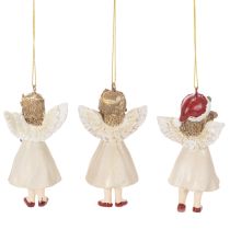 Prodotto Angeli decorativi per albero di Natale, stile vintage, 10 cm, 3 pezzi