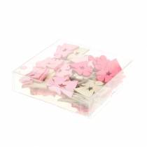 Prodotto Angeli in legno da spargere rosa, rosa, bianco 4 cm 72 pz