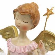 Prodotto Angelo ballerina decorativo rosa, dorato Ø11,5 H15cm 2 pezzi
