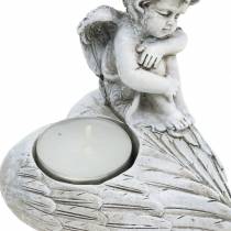 Portacandele decorazione tomba angelo 10cm 2pz