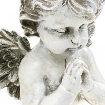 Angelo in preghiera, floristica funeraria, busto di figura di angelo, decorazione tombale H19cm L19,5cm