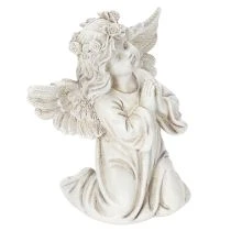 Prodotto Statuetta di angelo in preghiera, decorazione tombale, seduto, 13 cm, 2 pezzi