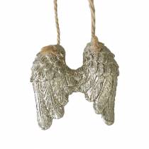 Ali d&#39;angelo da appendere in glitter oro 5 cm × 5,2 cm 12 pezzi