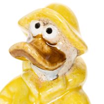 Prodotto Figurine di anatre con impermeabile Statuette in ceramica per divertenti decorazioni da balcone e da giardino 11 cm 4 pezzi