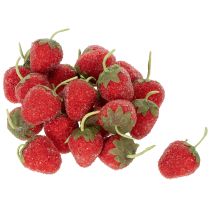 Prodotto Fragole artificiali decorative per interni eleganti e celebrazioni, 4 cm, 24 pezzi