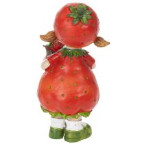 Prodotto Statuetta decorativa "Ragazza Fragola" per decorazioni estive, graziosa statuetta per soggiorno e balcone, 18 cm